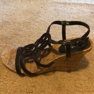 NWOT BLACK WEDGES